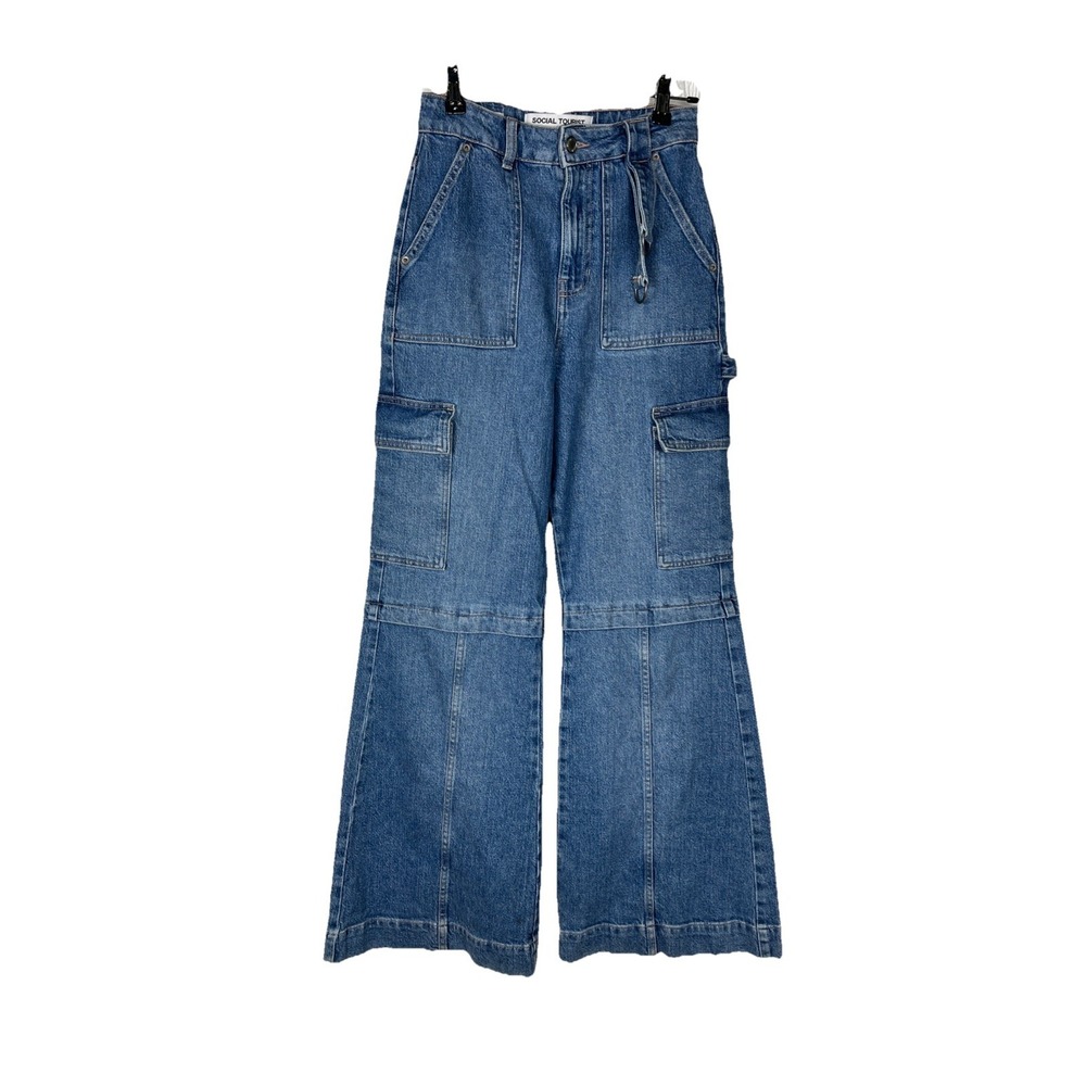 Social Tourist Women's Size 26 Ultra High Rise Flare Leg Denim Jeans Pants